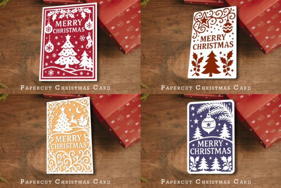Download Papercut Christmas Card SVG Bundle - Christmas Collection