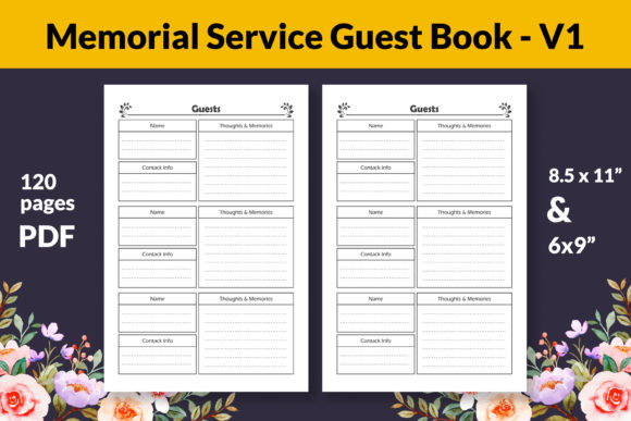 Download Memorial Service Guest Book Interior - Memorial service Collection
