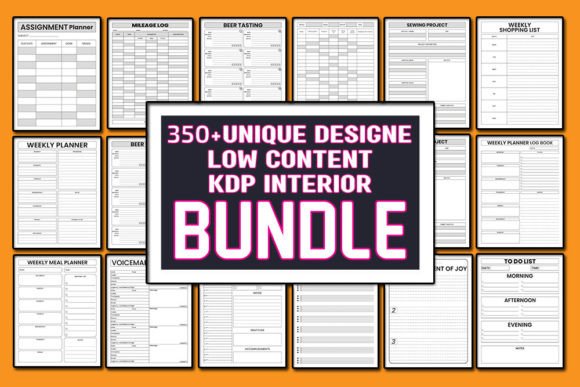 Download Low Content KDP Interior Bundle - Low content Collection