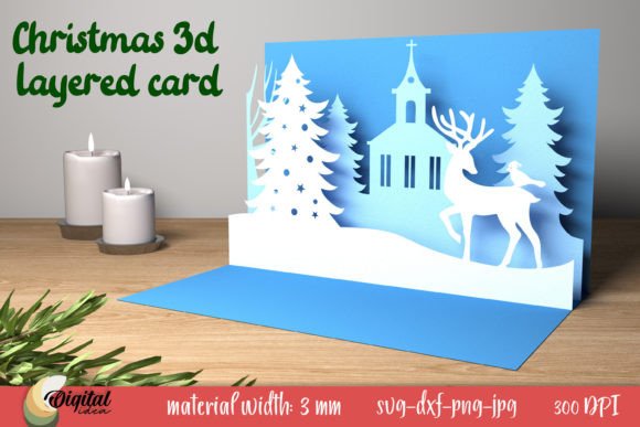 Download Christmas 3D Layered Card - Christmas Collection