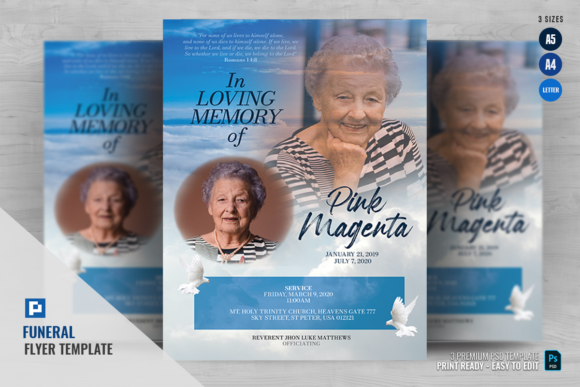 Download Memorial Service Program Flyer - Memorial service Collection
