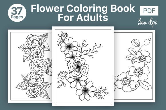 Download Flowers Coloring Low Content Book - Low content Collection