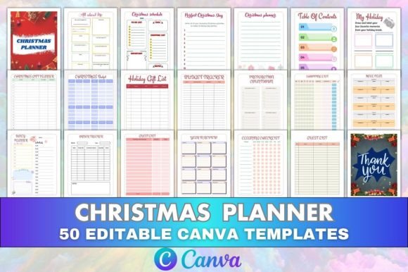 Download Christmas Planner Canva Editable KDP - Christmas Collection